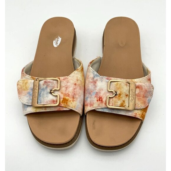 Dr. Scholls Originalist 2 Tie-Dye Slide Sandals Gold Buckle Womens 6M - Picture 2 of 8